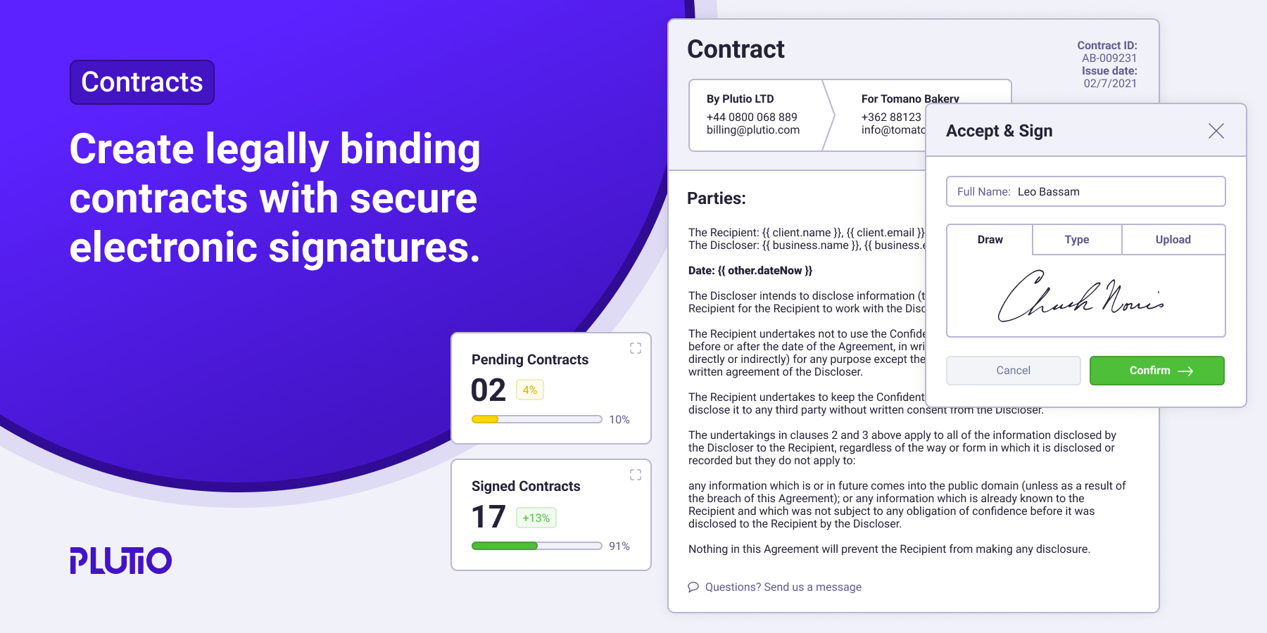 Plutio brand asset - contracts