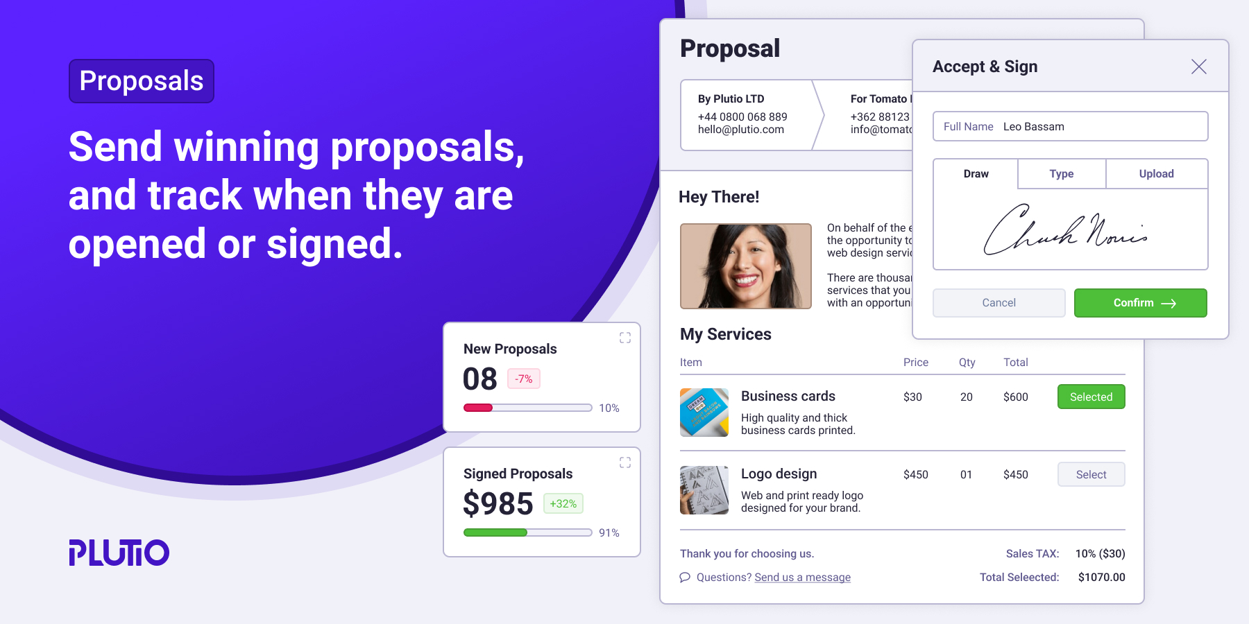 Plutio brand asset - proposals and contracts